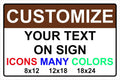 Custom Signs for Outside - Personalized Metal Signs for Outdoors, Home, Airbnb, Office, 8x12 Inch Custom Metal Sign Rust Free, UV Protected, Waterproof and Easy to Install - Made in USA
