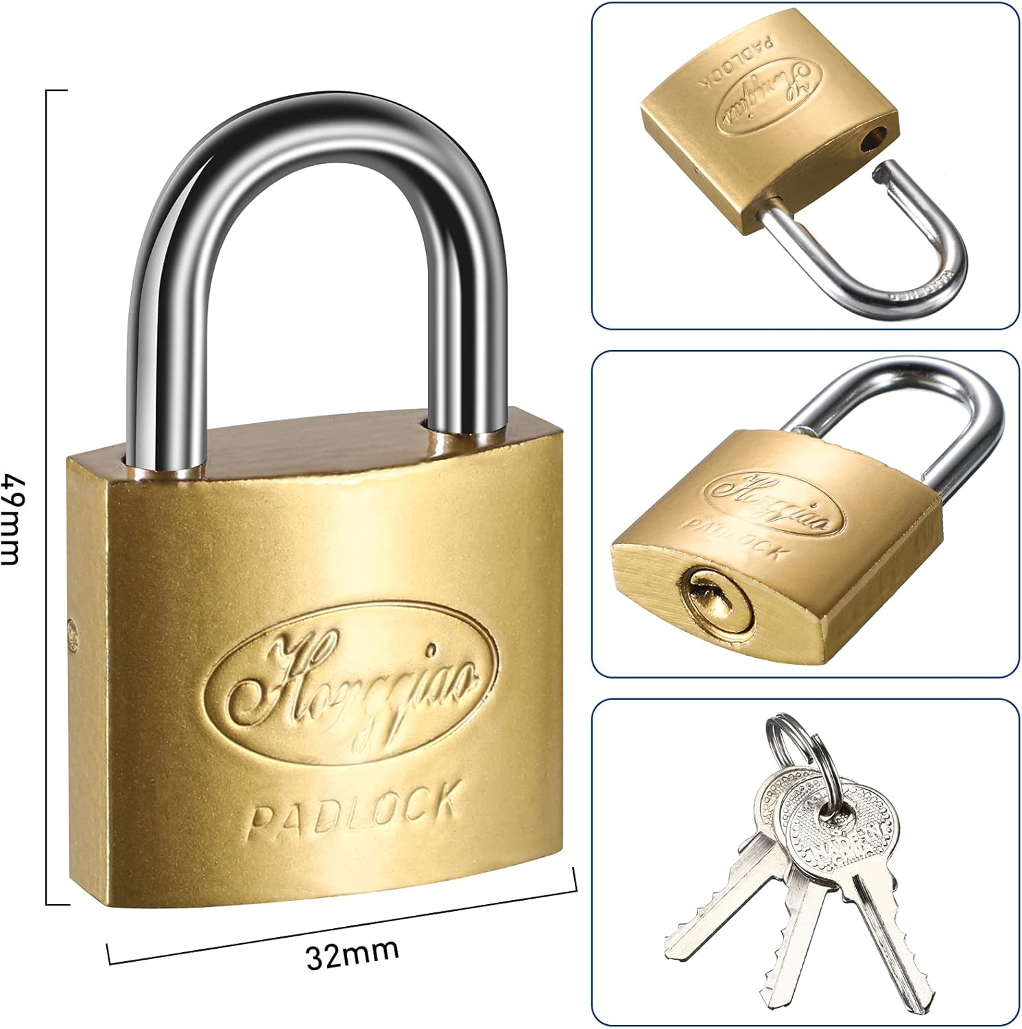 Hotop 4 Pieces Refrigerator Door Lock with Key Padlock Freezer Door Lock Child Safety Cabinet Chest Lock Mini Fridge Lock for Adults and Kids with Adhesive (Black)