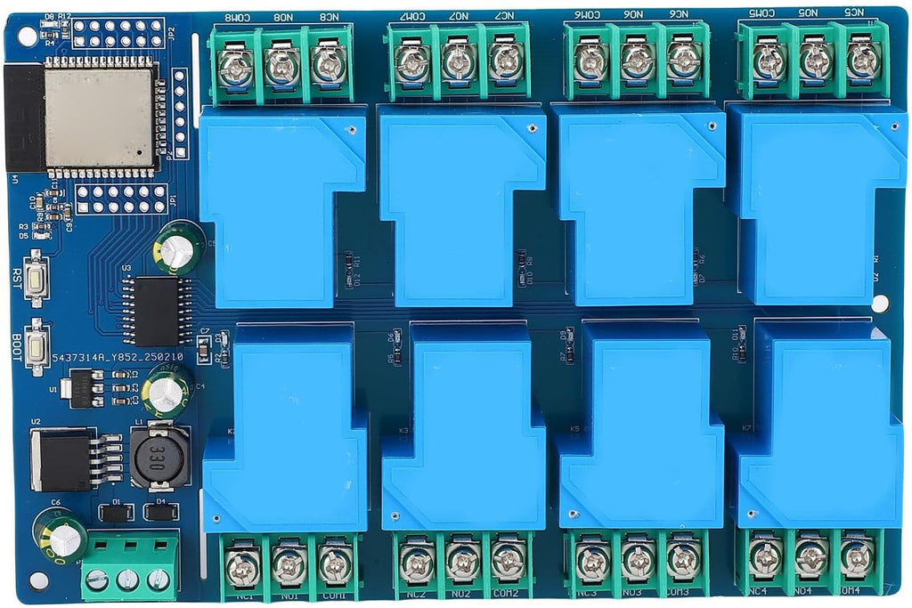 EVGATSAUTO 8 Channel Relay Module, PCB Construction, Remote Control WiFi Smart Switch for Home Automation and Access Control