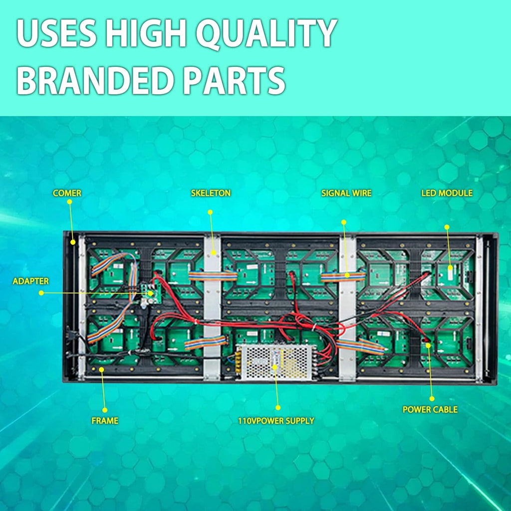 Programmable Led Sign with Full Color Display - Energy Saving and Waterproof Led Message Board for Schools, Shops and Cafes, Supports wifi Connection,115"x14"