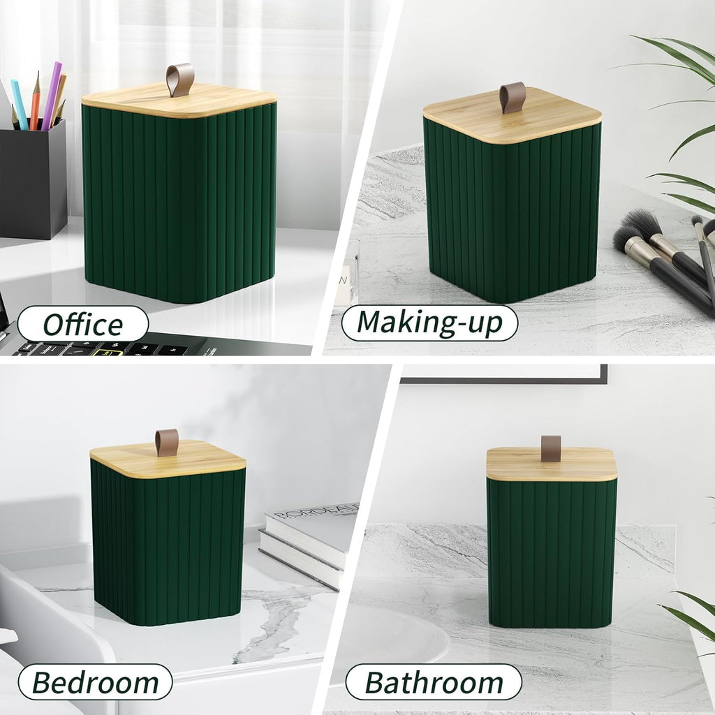 Bathroom Accessory Set - Dark Green Bathroom Set, 27PC Bathroom Accessories Set, Bathroom Sets with Shower Curtain and Rugs, Mini Trash Can, Toilet Brush, Trash Can & Soap Dispenser