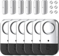 Door Window Alarm Sensors - Door Alarms for Kids Safety, Door Alarms for Home Security, for Home, Office, Store, Garage, Dorm Room, Apartment, RV, Silver Gray, 6 Pack