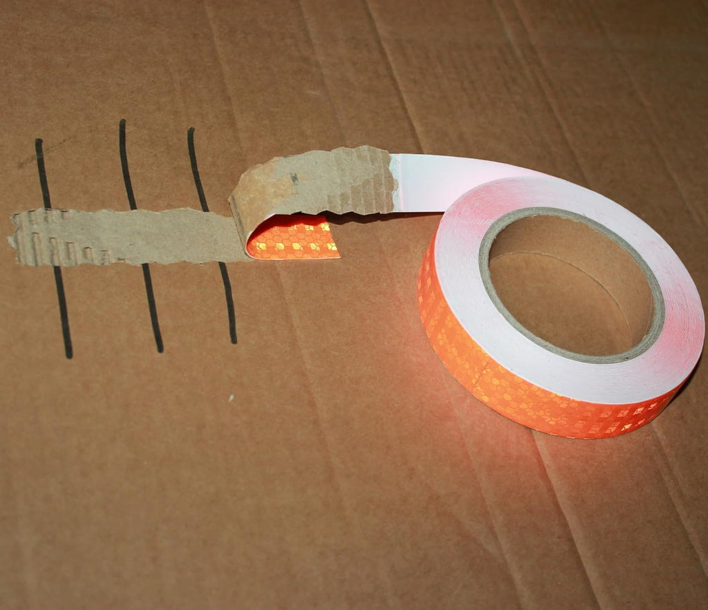 Reflective Tape Orange 1 inch, Outdoor Waterproof High Visibility Warning Industrial Marking Tape, Safety Stickers (68 feet)