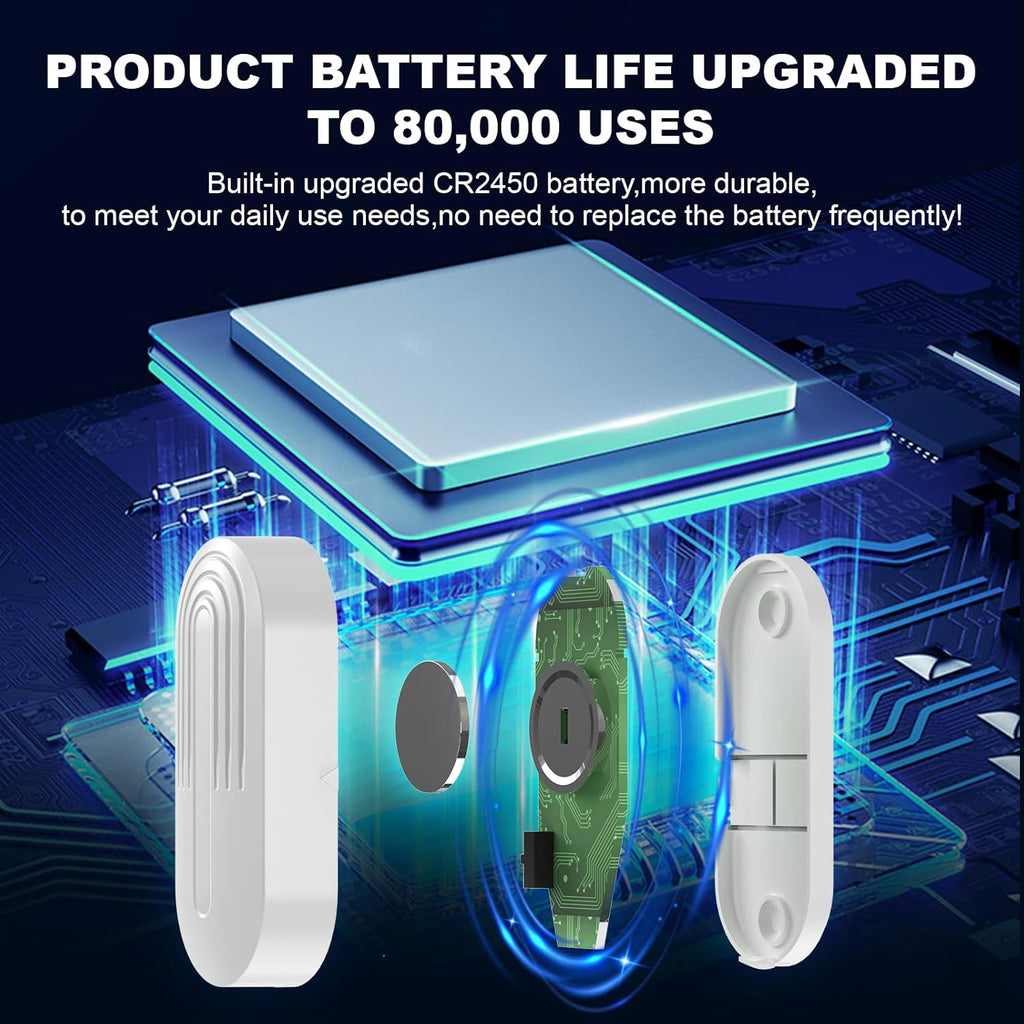 Daytech Wireless Door Chime Alarm System - 800ft Range, 20 Melodies, 5 Volume Levels, LED Alert with 2 Sensors + 1 Receiver for Home, Business, Office & Store Security