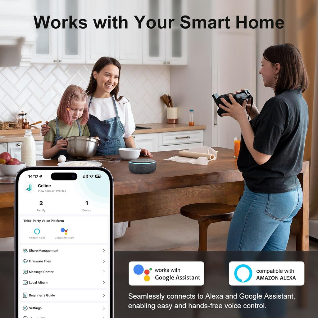 Hornbill WiFi Smart Locks for Front Door: Keyless Entry WiFi Keypad Deadbolt Lock, Compatible with Alexa, Remote Control, Fingerprint Password Unlock, Auto Lock, Built-in Wi-Fi (2.4Ghz)