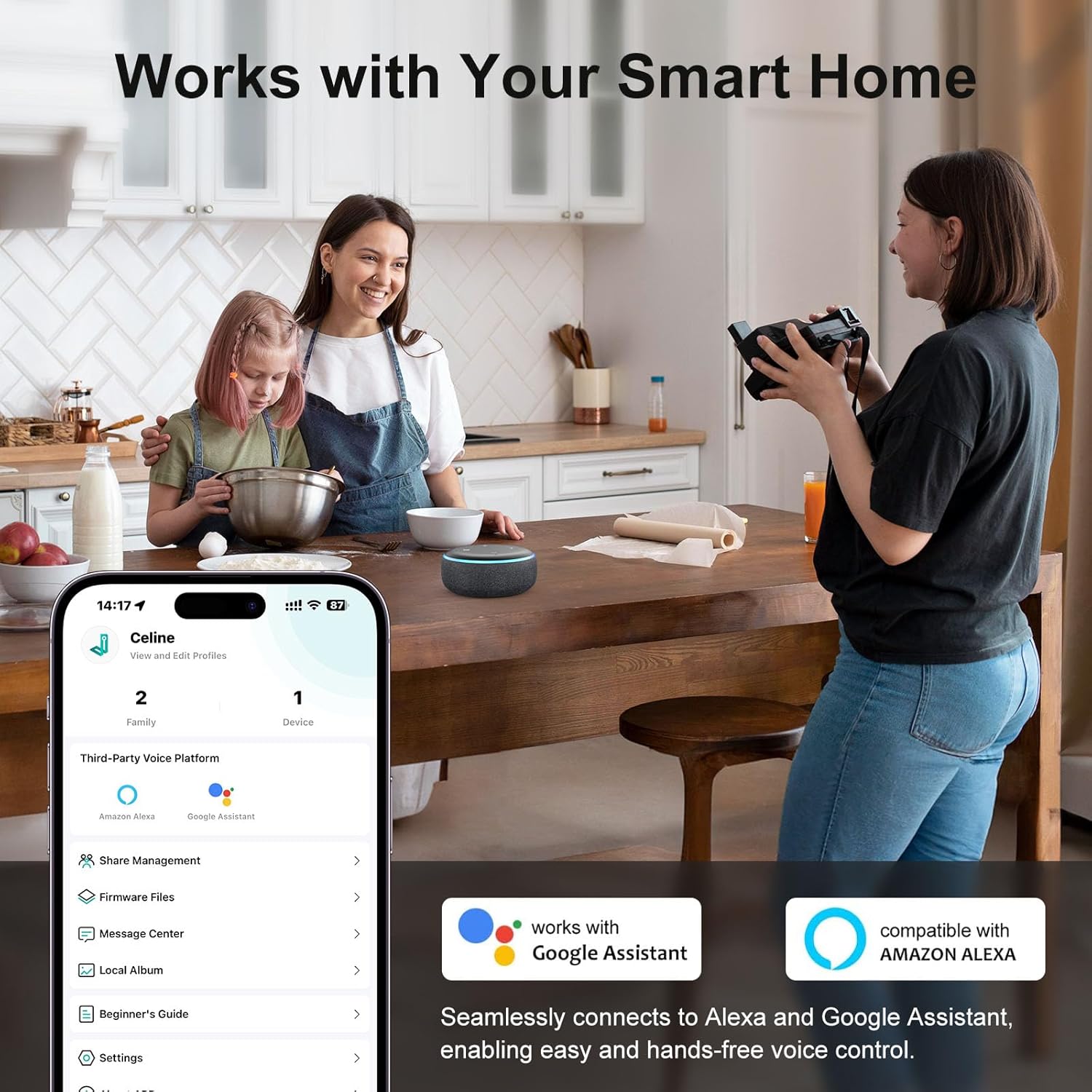 Hornbill WiFi Smart Locks for Front Door: Keyless Entry WiFi Keypad Deadbolt Lock, Compatible with Alexa, Remote Control, Fingerprint Password Unlock, Auto Lock, Built-in Wi-Fi (2.4Ghz)