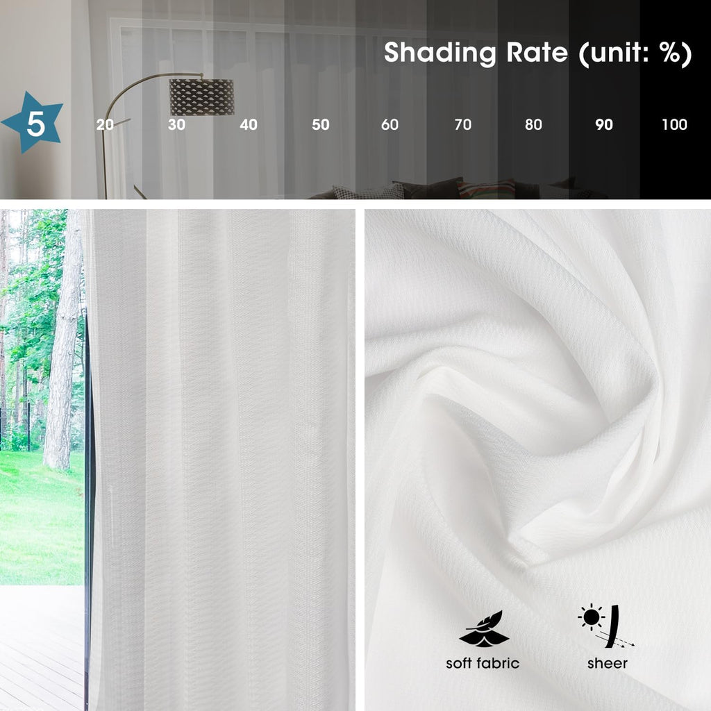 SmartWings Automatic Curtain Opener with Drapery, Motorized Vertical Blinds with Remote, Electric Closet Doors Sliding Panels Compatible with Alexa Google Homekit, Sheer Phantom Ethereal