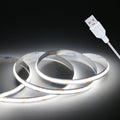 Led Strip Lights, 5V USB LED Lighting COB Short LED Strip Light White Flexible Not Dimmable led Light for Display Cabinet, Living Room,DIY Home COB Lighting Decor tv Lights (3.28FT 6500K)