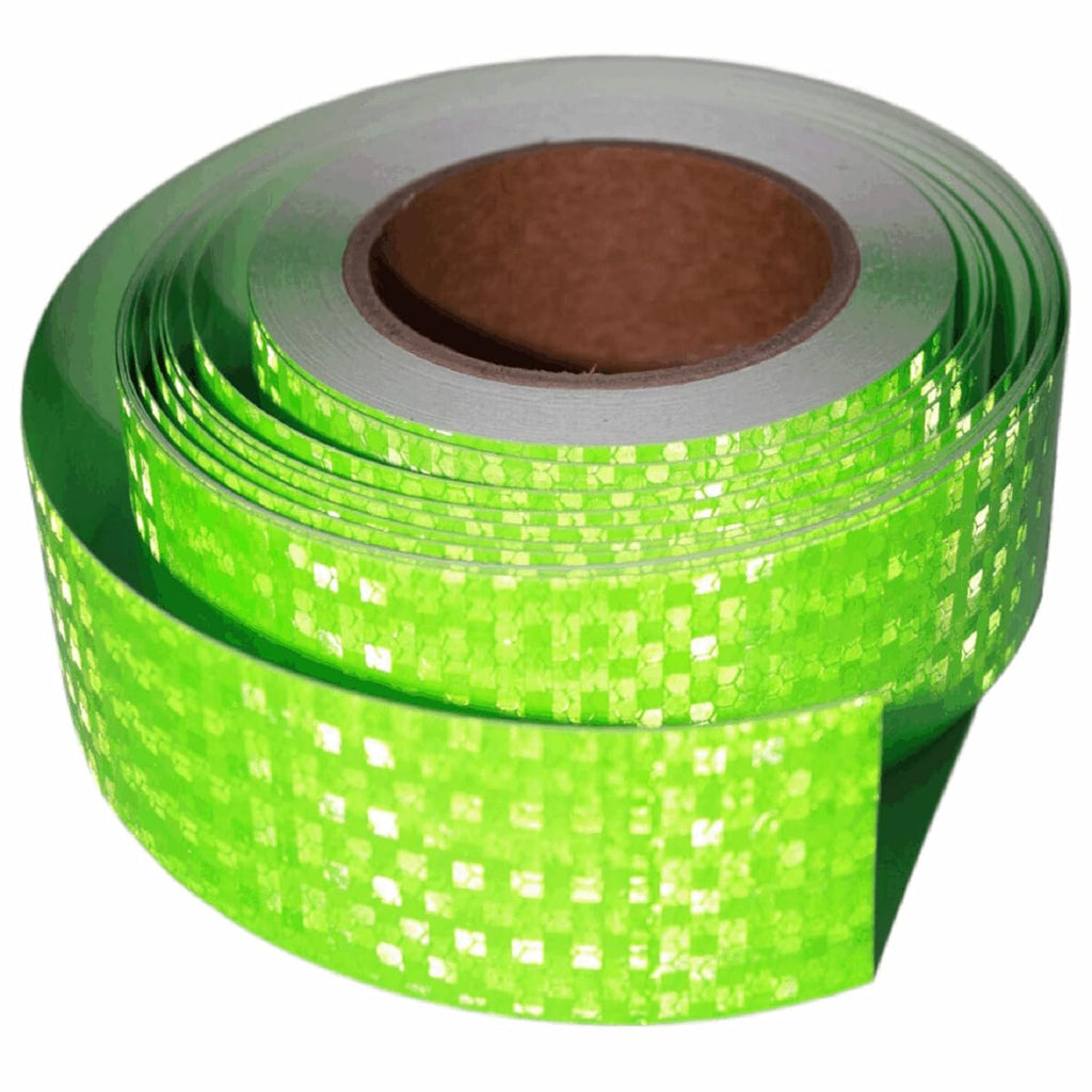 Green Reflective Tape Outdoor Waterproof 2 inch, High Visibility Warning Industrial Marking Tape, Safety Stickers (68 feet)