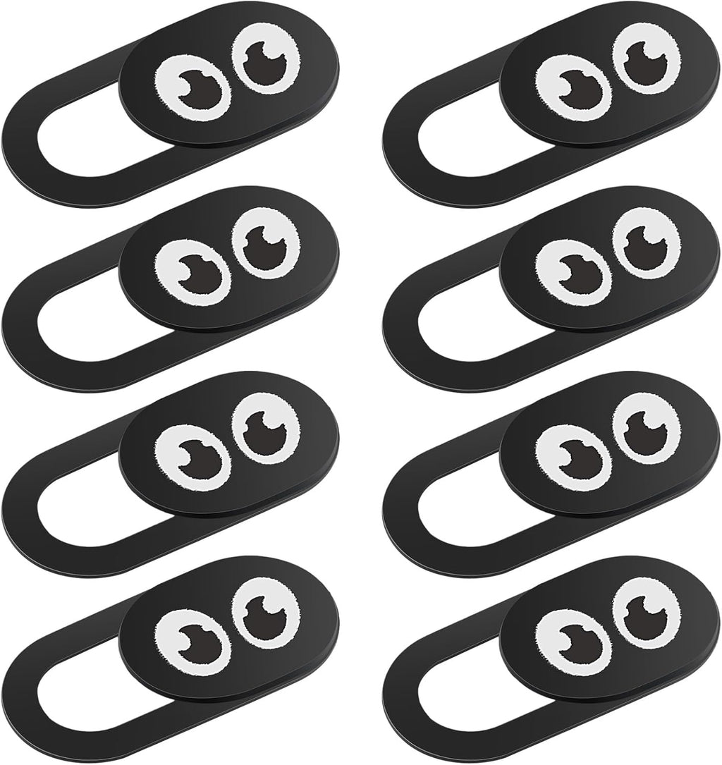 Thin Webcam Cover Slide, 8PCS Phone Camera Cover Laptop Camera Blocker Slider Strong Adhesive Protect Privacy Security Compatible with Tablet Desktop PC Smartphones(Eye)