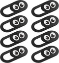 Thin Webcam Cover Slide, 8PCS Phone Camera Cover Laptop Camera Blocker Slider Strong Adhesive Protect Privacy Security Compatible with Tablet Desktop PC Smartphones(Eye)