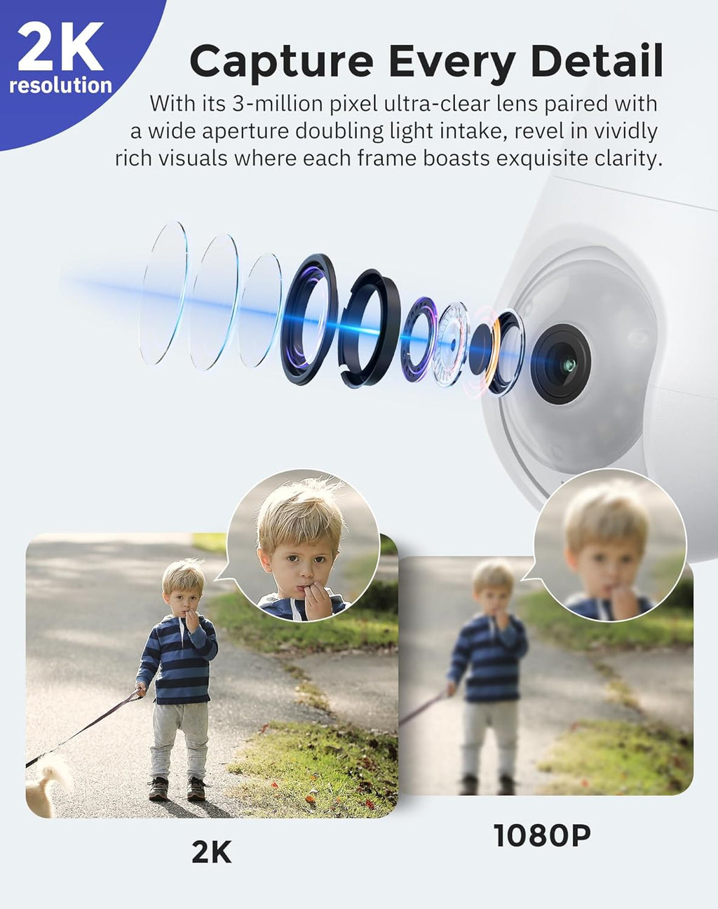 Hugolog 2K Light Bulb Security Cameras Wireless Outdoor-2.4GHz Cameras for Home Security Indoor with AI Motion Detection,Clear Color Night Vision,360°Auto Tracking,Siren Alarm,24/7 Recording