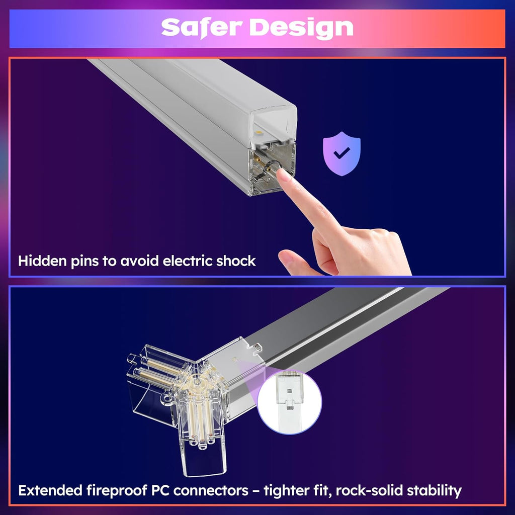 RGB Hexagon Garage Lights - 356 Colors Mode with Music Sync, 18-Piece LED Honeycomb Light Set for Garages, Workshops, Man Caves, Bedroom, Bars