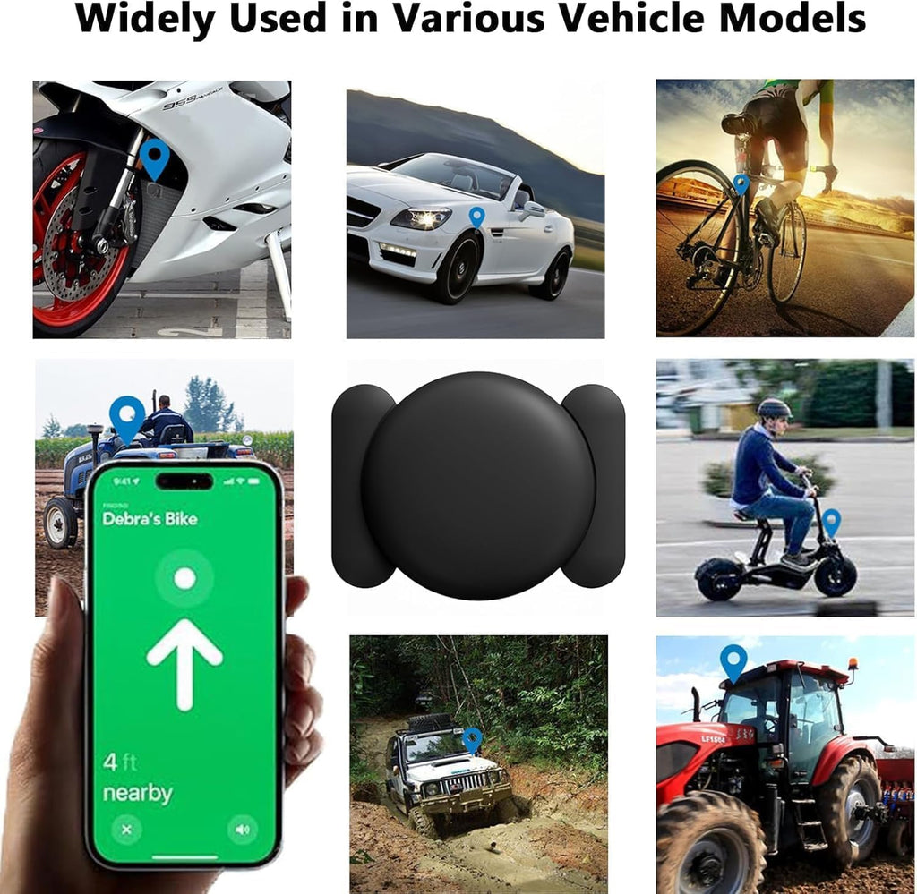 GPS Tracker for Cars,Mini Hidden Car Tracker with Magnetic Case,No Monthly Fee Real Time Car GPS Tracker Works with Apple Find My(iOS Only) (Black,2PCS)