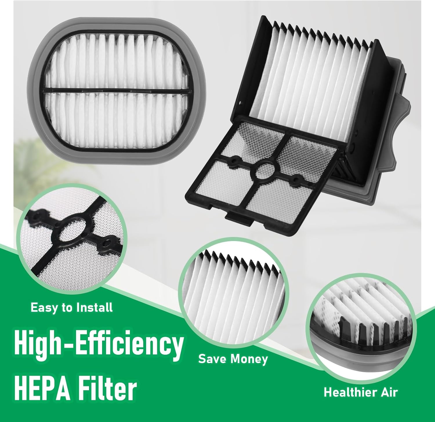 Only Floor ONE S5Combo Roller Brush Replacement and Vacuum Filter Kit Compatible with Tineco Floor ONE S5Combo Smart Wet Dry Vacuum Replacement Parts,2 Roller Brushes,2 HEPA Filters,1 Cleaner Brush