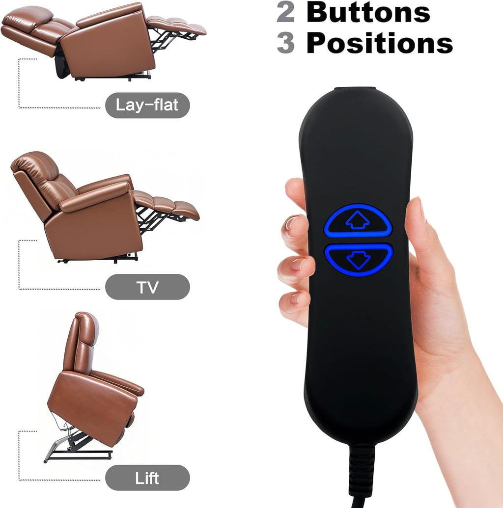 2 Button 5 Pin Prong Hand Control Controller Remote with USB and Backlight for Lift Chairs Electric Sofa Power Recliners