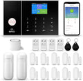 4G Smart Home Security Alarm Kit, Wireless WiFi Home Alarm System with Siren, PIR Motion Sensor, Remote Controls, Window/Door Sensor, Support SMS Push/APP Linkage Alert (20 Pieces)