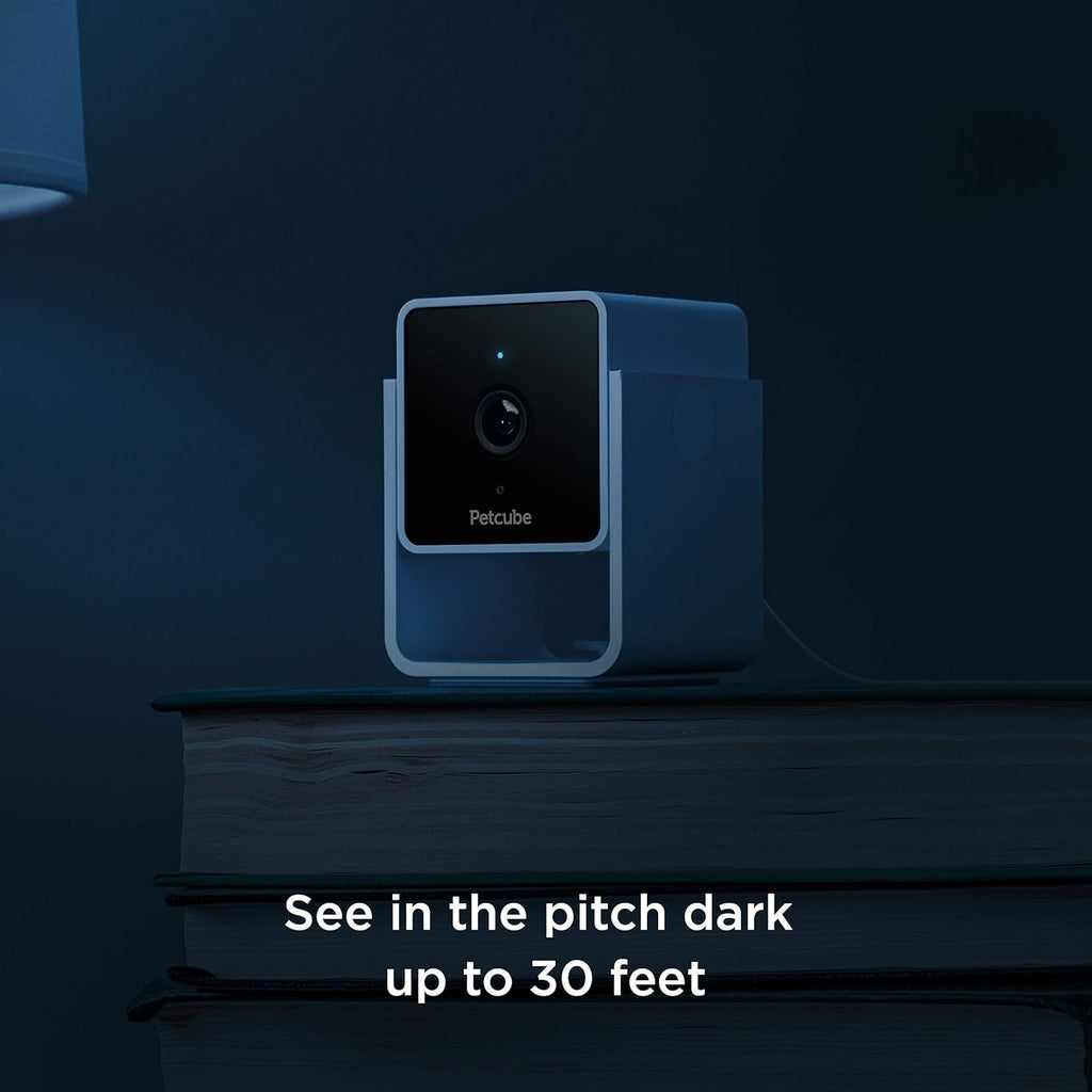 Petcube Cam Indoor Home Security Camera with 1080p HD Video, Two-Way Audio, Motion Detection, and Phone App, Night Vision Wi-Fi Camera for Apartment Security, Video Baby Monitor
