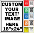 Custom Aluminum Signs – Personalized Weatherproof Metal Signs for Indoor & Outdoor Use – Multiple Sizes – Add Text/Logo – Optional Reflective & Double-Sided Printing – for Home, Business, Hazard, Garden, Door & Commercial Use (vertical 2, 24x18inch)