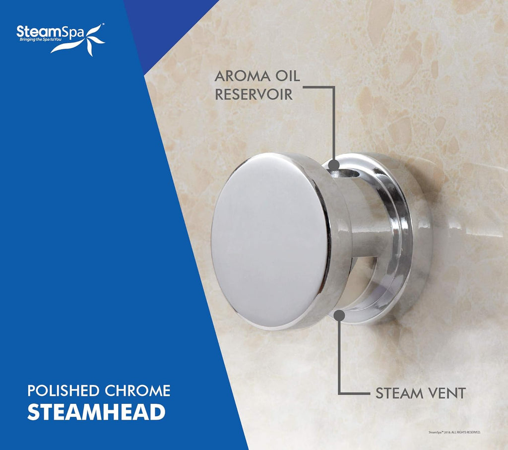 SteamSpa 10.5kW Steam Sauna Generator Executive Bundle 240V Steam Generator with Touch Pad, Steamheads, Pressure Relief Valve, Built-in Auto Drain, LED Light, Filter and Quick Install Kit EXT1050CH