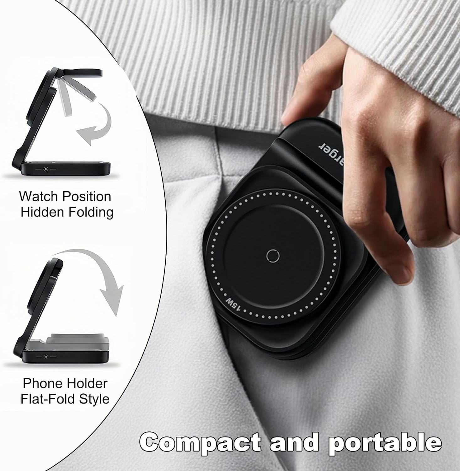 3 in 1 Charging Station for iPhone - Wireless Charger for Apple Products Multiple Devices - Charging Dock Stand for AirPods (for iPhone 17 16e 16 15 14 13 pro 12 11 X Max)