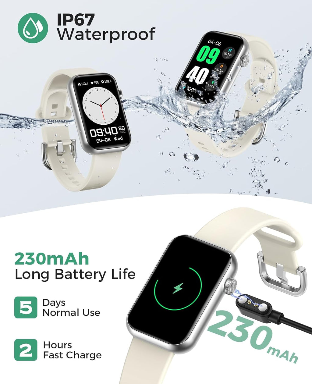 Smart Watch Fitness Tracker (Answer/Make Call), 24/7 Heart Rate Spo2 Blood Pressure Monitor Sleep Tracker, 114 Sports Modes Pedometer Calorie Step Tracker, Waterproof Activity Tracker for Men Women