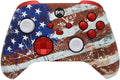 Hand Airbrushed Fade Custom Controller Compatible with Xbox Series X/S & Xbox One (Series X/S U.S Flag W/Red Inserts)