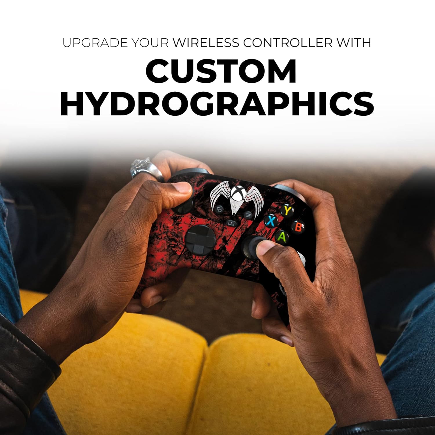 DreamController Carnagge Custom X-box Controller Wireless compatible with X-box One/Series X/S Proudly Customized in USA with Permanent HYDRO-DIP Printing (NOT JUST A SKIN)