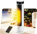 MORENTO Space Heater for Indoor Use, 1500W Ceramic Fast Heat, Electric Space Heater for Large Room with Remote, Thermostat, Digital Display, 5 Modes, 12H Timer, 70° Oscillation, 23dB White 1 Pack