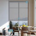 SmartWings Motorized Light Filtering Roller Shades 60% Blackout Work with Matter Homekit Alexa Z-Wave ZigBee SmartThings Google, Cordless with Remote Control, Twilight Veil