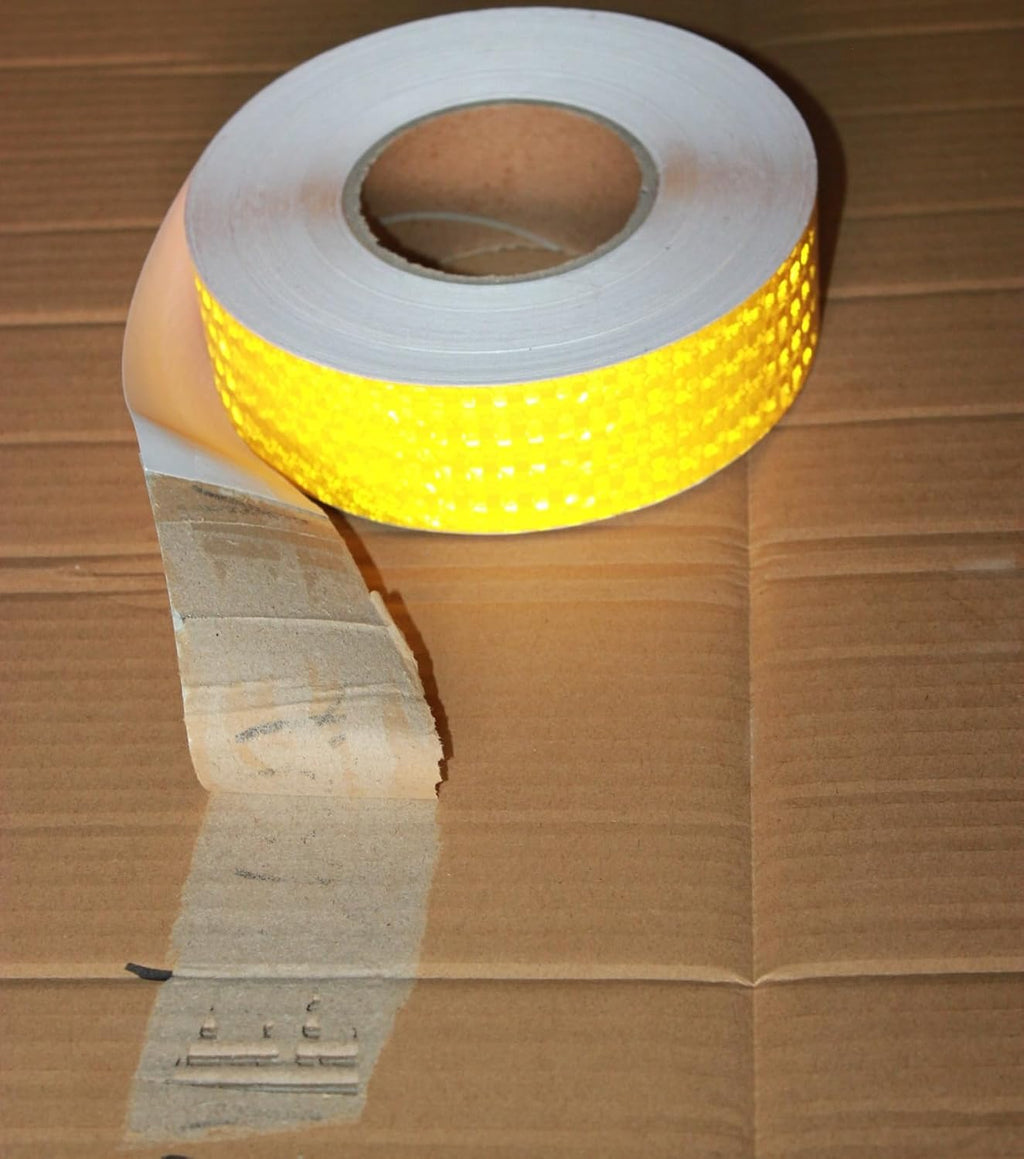 Yellow Reflective Tape 2 inch Wide, Outdoor Waterproof High Visibility Warning Industrial Marking Tape, Safety Stickers (168 feet)