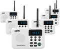Wuloo Intercoms Wireless for Home 1 Mile Range 22 Channel 100 Digital Code Display Screen, Wireless Intercom System for Home House Business Office, Room to Room Intercom Communication (6 Packs, White)
