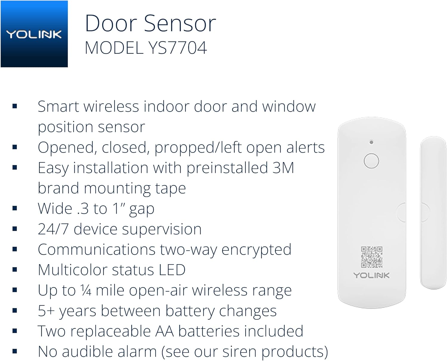 YoLink LoRa Smart Door Sensor Starter Kit: Hub & Door Sensor - Door Left-Open Reminders, up to 1/4 Mile Open-Air Range, up to 5 Year Battery Life, Alexa, IFTTT, Home Assistant