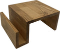Wooden Couch Arm Tray – Sofa Armrest Table with Book & Magazine Holder, Perfect for Coffee & Remote Control, Solid Wood (Madrid)