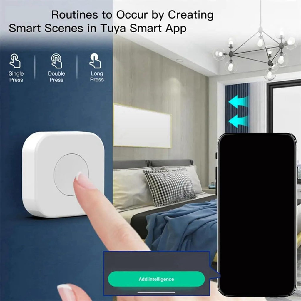 4X Tuya Zigbee Button Smart Scene Switch Intelligent Linkage Wireless Switch Automation Work with Smart Life