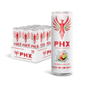 PHX Hydration Energy Drink - 700mg Electrolytes, 200mg Natural Green Tea Caffeine, 100% Daily Value 8 Essential Vitamins - 12 oz Cans (12 Pack) (12 Pack, Watermelon Lime)