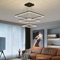 Ceiling Chandelierst, with Remote Control Dimmable 3 Color Mode & Brightness (Warm & Cool & Neutral Light) Ceiling Chandelier, Acrylic Anti-Flicker Dining Light Fixture for Kitchen