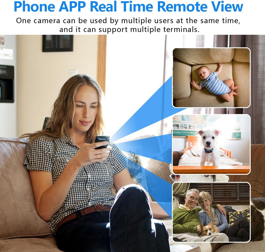 Smallest Wireless WiFi Camera,HD1080P Concealed Security Camera,Portable Video Recording Live Feed,Smart Baby Monitor with Night Vision,Motion Detection,Cloud Storage for Security with iOS AndroidAPP