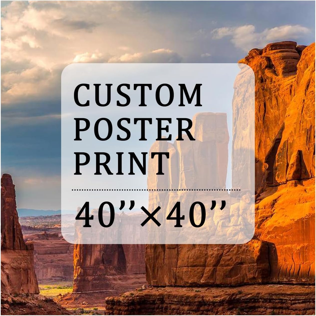 YXIMOX Custom Art Print on Premium Canvas, Personalized with Your Image or Design, Large Wall Decor for Living Room, Office, Bedroom, Custom Canvas Artwork(Unframe) (Unframe, 40"x40")