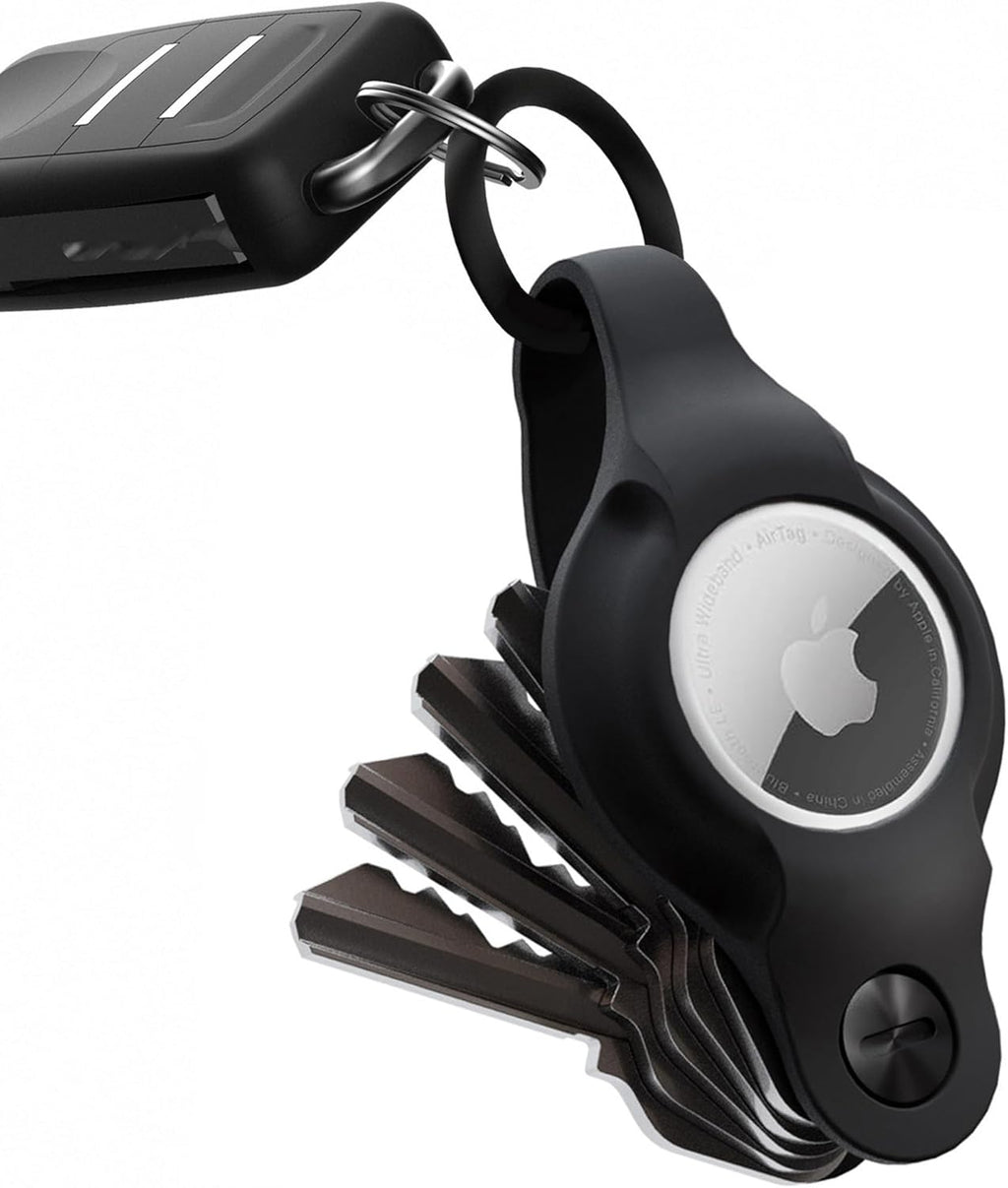 KeySmart AirTag Keychain Key Holder, Compatible with Apple AirTag Holder, Key Organizer Keychains