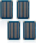 4 pcs Universal Board Solderable BreadBoard PCB Prototype Shield Board Double Sided Tinned Gold Plated Holes Compatible with Arduino Kit Raspberry Pi Shield Prototyping and Testing (Mode 2)