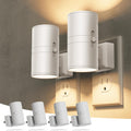 Briignite Night Lights Plug into Wall, Modern LED Night Light Plug in, Dusk to Dawn Sensor, Soft White 3000K, 0-100LM Adjustable Brightness, Dimmable NightLight for Hallway, Bedroom, Stairway, 4 Pack