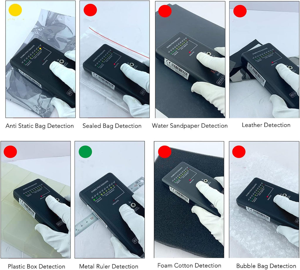Digital Static Electricity Tester - Precise Measuring Instrument Electrostatic Analyzer Self Calibration Resistivity Tester