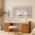 WTTY LED Bathroom Mirror with Lights 60"x30" Hollywood Wall-Mounted Mirror with 3 Color Temperatures, Stepless Dimmable Bulbs, Anti-Fog & Shatter-Proof