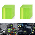 Non Fading Fluorescent Yellow Reflective Stickers 4 inch X 4 inch, Outdoor Waterproof High Visibility Safety Adhesive Reflector (20 Pcs)