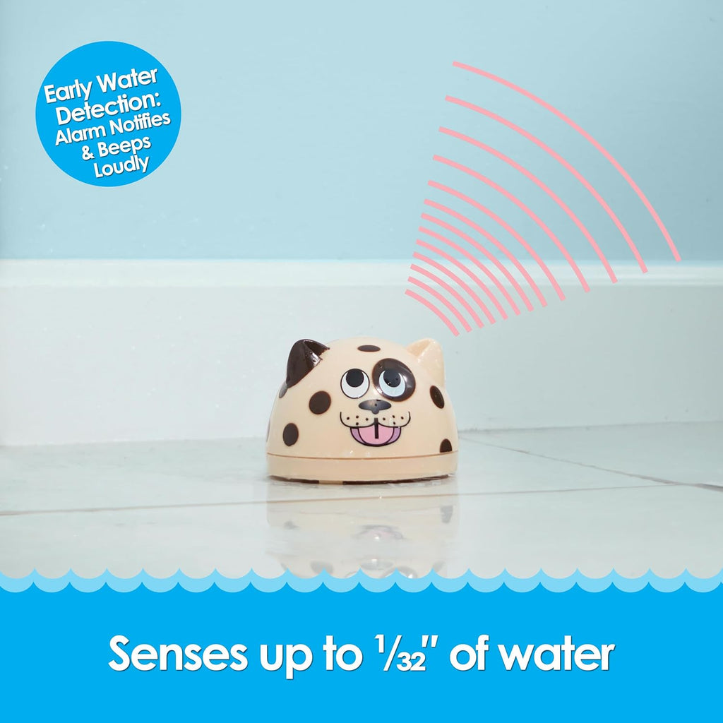 Water Leak Puppy Monitoring Sensor with Alarm 1 Pack - Electronic Flood Detector for Kitchen & Basement- Detects as Little as 1/32" of Liquid- Overflow Alert Beeps Loudly- XMAS Gift for New Homeowners