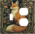 Fox Morris Plants Flowers Vine Colorful Floral Wallplates 1 Toggle 1 Duplex Switch Plate Electrical Gfci Faceplate Decorative Light Switch Covers For Bed Room Living Room Decor