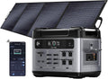 OUKITEL P2001 Plus 2400W Power Station with 200W Solar Panel, 2048Wh Solar Generator with 4 AC Outlets (5000W Peak), 1.5H Full Charging, APP Control Battery Backup for Home, Camping & RVs