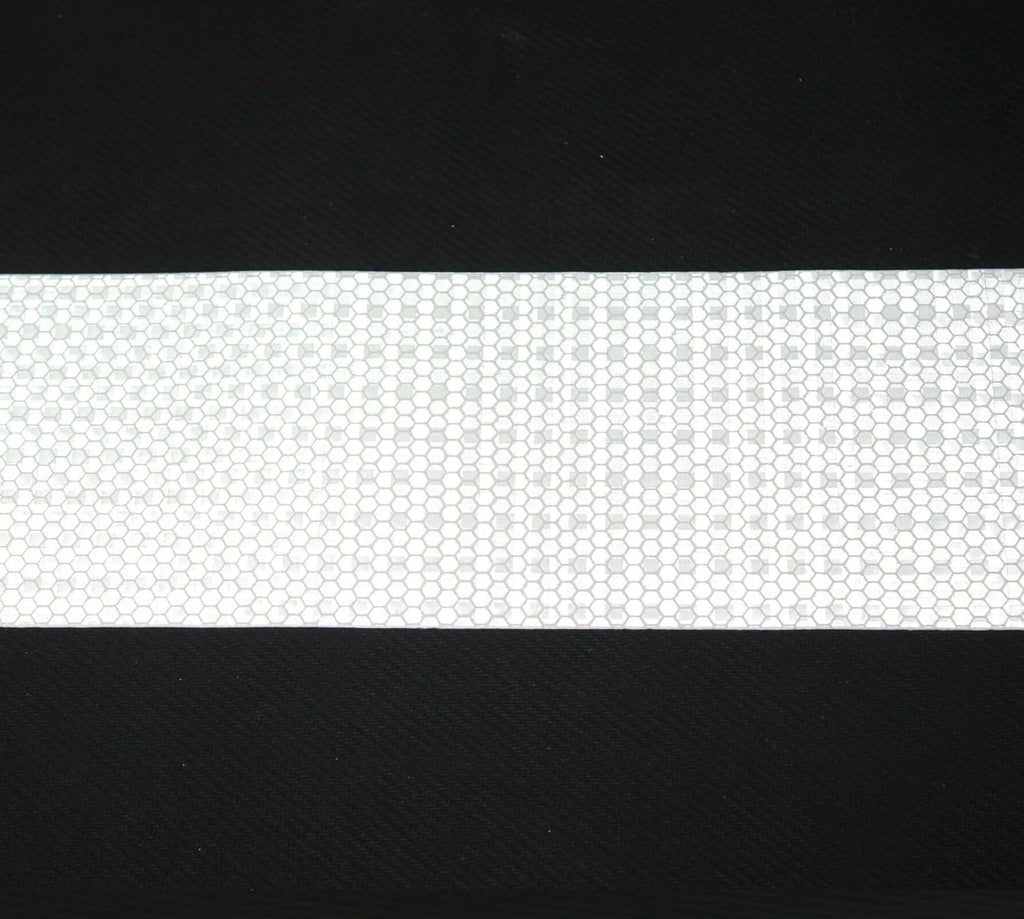 White Reflective Tape Outdoor Waterproof 4 inch Wide, High Visibility Warning Industrial Marking Tape,Safety Stickers (68 feet,5 Rolls)