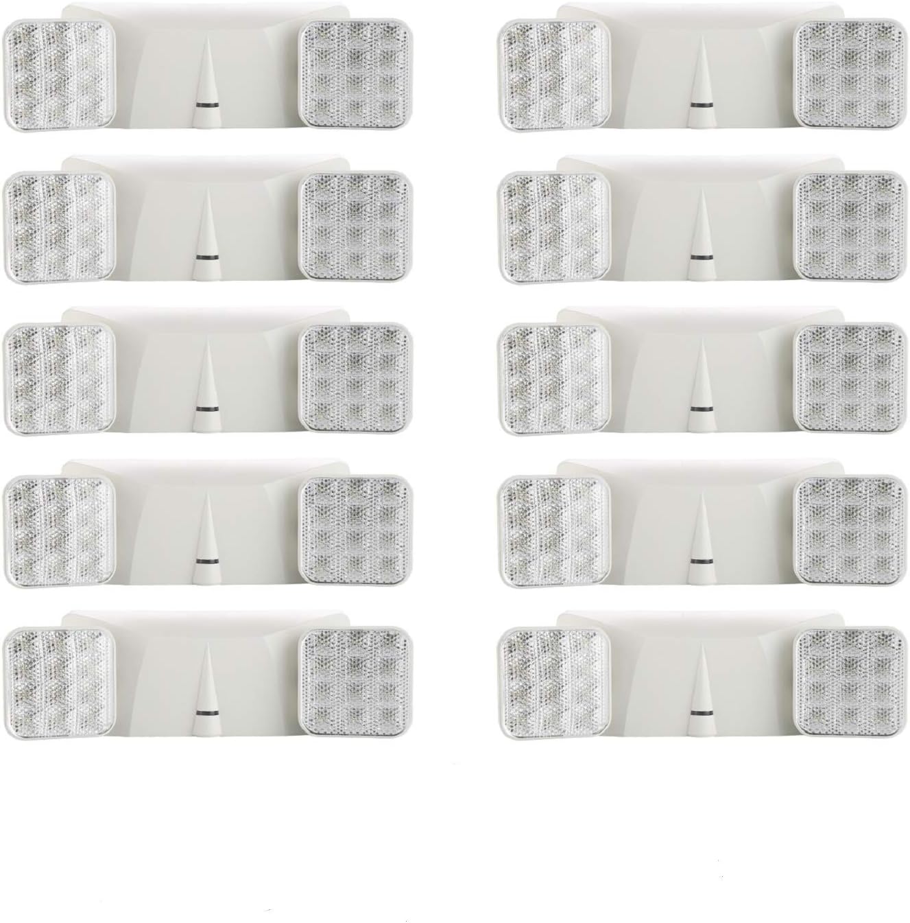SPECTSUN 10 Pack LED Emergency EXIT Sign Lighting Combo- 120-277V Emergency Exit Lights for Home Power Failure-UL 924 Certified Commercial Emergency Light Fixtures, Exit Signs with Emergency Lights”